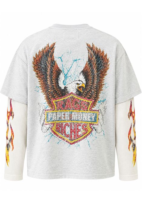 T-shirt con stampa PAPER MONEY | EAGLE RIDE LAYEREDOFF WHITE